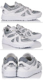 Silver Mix Coarse Glitter Fabric, Calf and Metallic Nappa Trainers