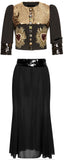 Embellished Cropped Jacket & Sequin Detail Midi Skirt Set