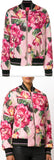 Rose Print Bomber Jacket