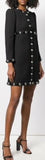 A-line Wool Studded Dress - Black or White