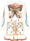 Pictorial Print Dress