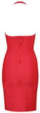 Red Halter Bandage Dress
