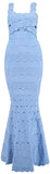 Scalloped Bandage Gown - Pink, Light Blue or Black