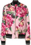 Rose Print Bomber Jacket