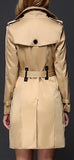 Buckle-Sleeve Trench Coat in Khaki - DESIGNER INSPIRED FASHIONS