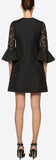 Lace Detailed Bell-Sleeve Mini Dress