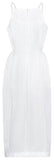 Silver Ball Button-Embellished Sleeveless Midi Dress, Black or White