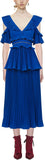 Pleated Cobalt Dress