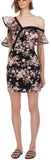 Frilled Midnight Floral Mesh Dress