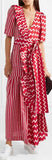 Ruffle-Trimmed Printed Maxi Dress