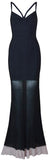 Black Bandage Pleated Maxi Dress