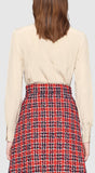Shirt with Rose Brooch