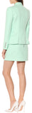 Double-Breasted Jacket and Skirt Set, Mint Green