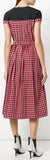 Plaid Flared Midi Dress