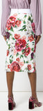 Peony Print Skirt