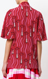 Lipstick Print Blouse