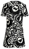 Optical Flower Printed Wool And Silk Dress | DESIGNER INSPIRED FASHIONS