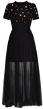 Embellished Knit Top and Tulle Skirt Set