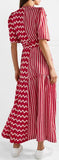 Ruffle-Trimmed Printed Maxi Dress