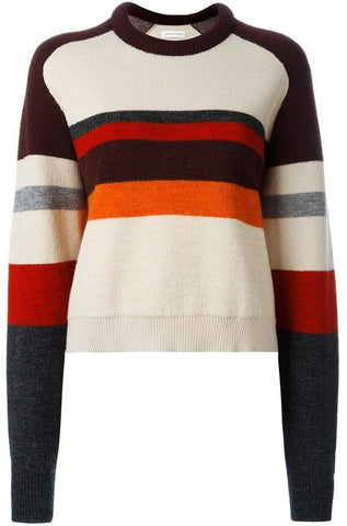 'Dinky' Striped Sweater Multi/White - DESIGNER INSPIRED FASHIONS