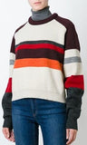 'Dinky' Striped Sweater Multi/White - DESIGNER INSPIRED FASHIONS