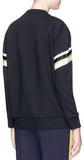 Swan Patch Stripe Panel Sweatshirt