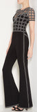'Marianna' Caged Mesh Jumpsuit, Black