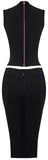 Embroidered Bandage Top and Skirt Set