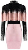 Embellished Fringed Cocktail Dress