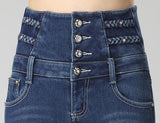 High-Waist Embellished Skinny Jeans - DESIGNER INSPIRED FASHIONS