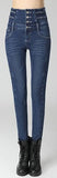 High-Waist Embellished Skinny Jeans - DESIGNER INSPIRED FASHIONS