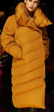 Asymmetric Paneled Duck-Down Puffer Coat - DESIGNER INSPIRED FASHIONS