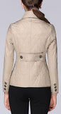 Diamond Quilted Jacket in Beige - DESIGNER INSPIRED FASHIONS