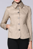 Diamond Quilted Jacket in Beige - DESIGNER INSPIRED FASHIONS