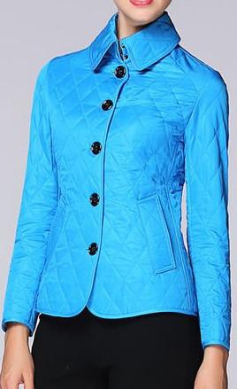 Diamond Quilted Jacket in Blue - DESIGNER INSPIRED FASHIONS