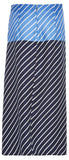 'Delphina' Stripe Shirred Skirt, Blue or Green