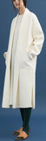 Robe-Wrap Wool Coat, White