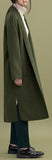 Robe-Wrap Wool Coat, Navy Blue or Army Green