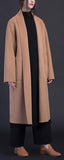 Robe-Wrap Wool Coat, Camel