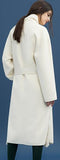 Robe-Wrap Wool Coat, White