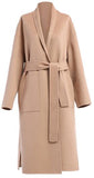 Robe-Wrap Wool Coat, Camel