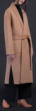 Robe-Wrap Wool Coat, Camel