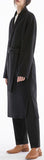 Robe-Wrap Wool Coat, Black