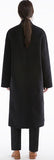 Robe-Wrap Wool Coat, Black