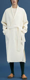 Robe-Wrap Wool Coat, White