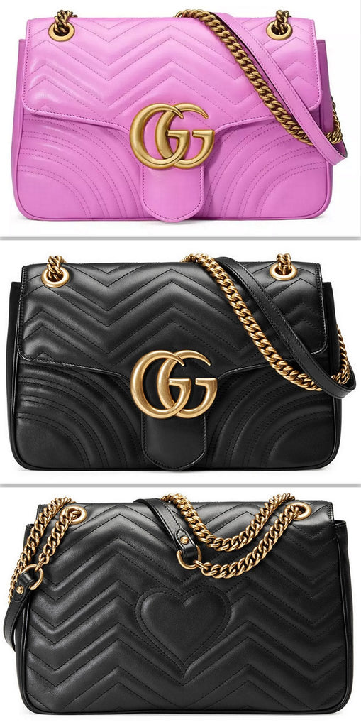 GG Marmont 2.0 Medium Quilted Shoulder Bag in Pink or Black - DESIGNER INSPIRED FASHIONS