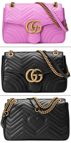 GG Marmont 2.0 Medium Quilted Shoulder Bag in Pink or Black - DESIGNER INSPIRED FASHIONS