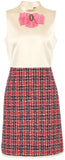 Satin and Plaid Dress