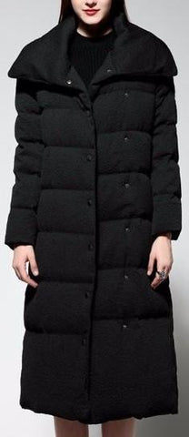 Puffer Down Coat in Black - DESIGNER INSPIRED FASHIONS