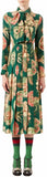 'Sea Life' Printed Pleated Dress in Green - DESIGNER INSPIRED FASHIONS